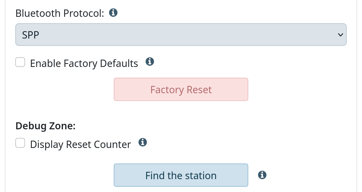 Bluetooth, factory reset and more