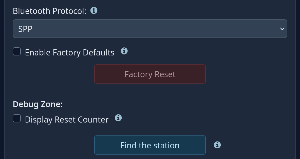 Bluetooth, factory reset and more