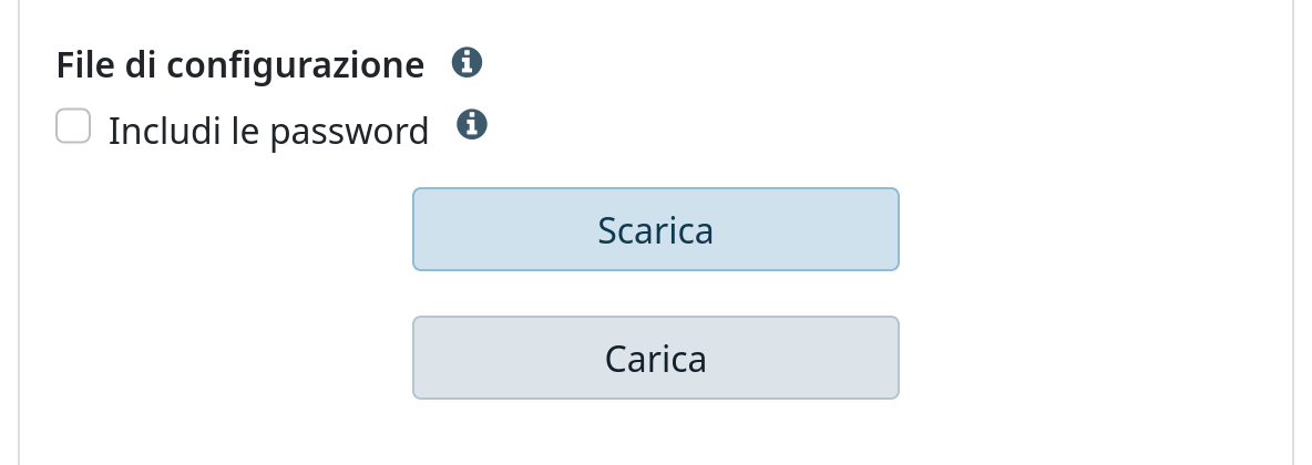 File di configurazione