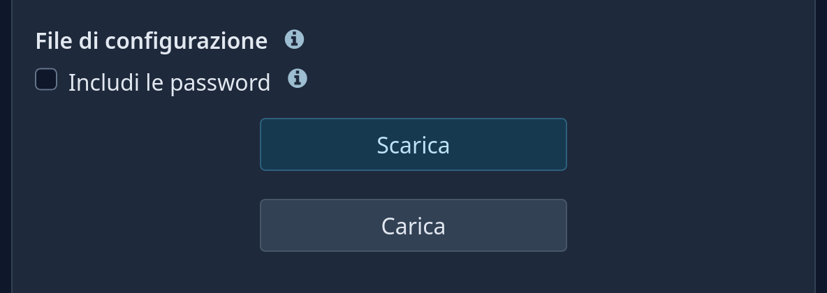 File di configurazione