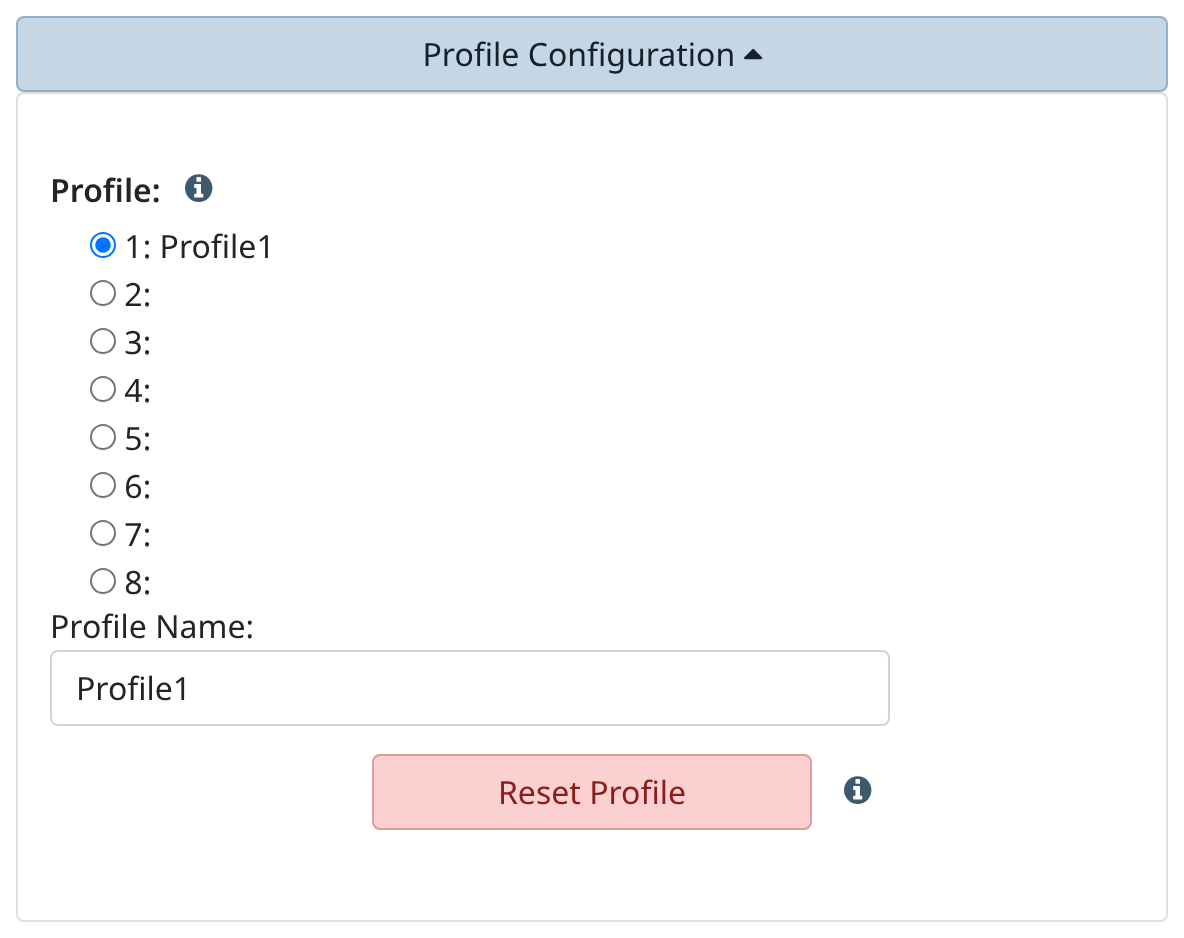 Profile section