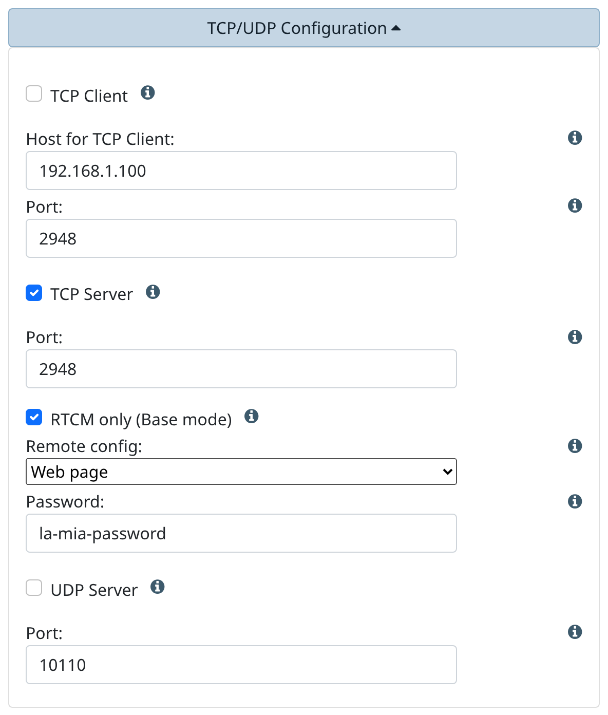 TCP and UDP section