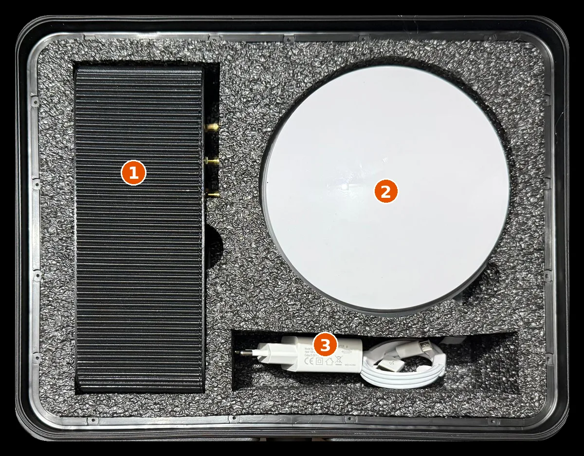 Open case, top layer